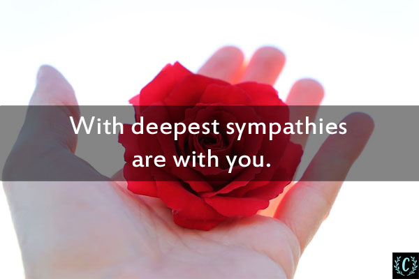 my deepest condolences pics
