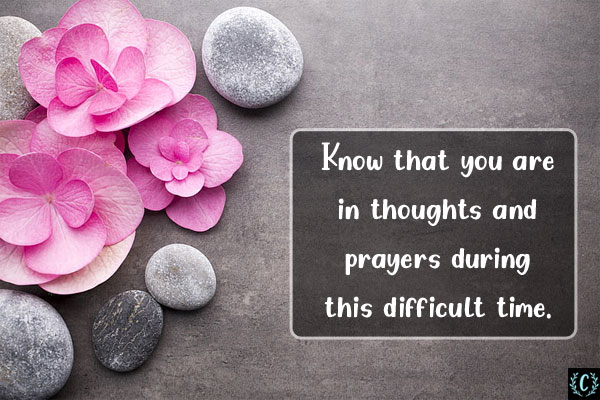 condolence words of comfort for loss of family member