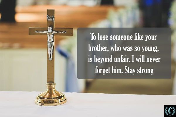 words of comfort for loss of brother