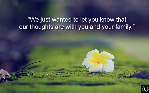 words of comfort for loss of family member