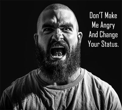 angry man whatsapp dp